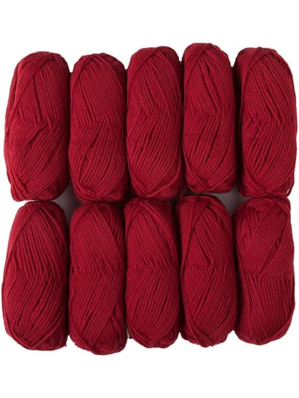100% Wool Yarn Pack in Red - Soft, Durable Knitting Yarn for Crafts & Projects
